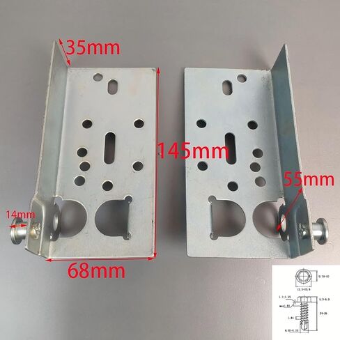 Garage Door Bottom Lifting Bracket, with 12 Pcs M6 Mounting Bolts, for 7/16-Inch Stem, Residential Bottom Roller Brackets, 1 Pair in Saudi Arabia