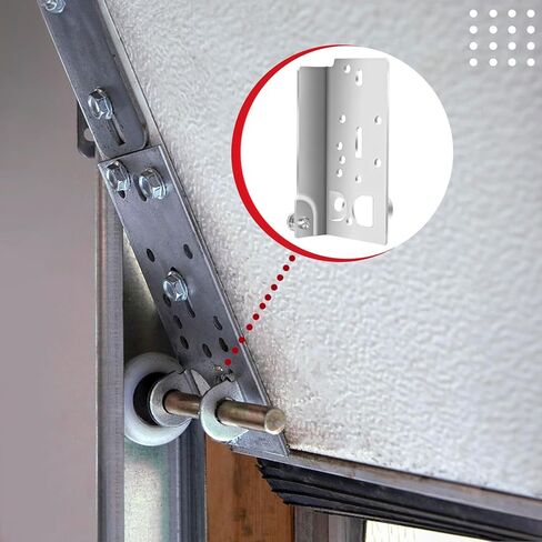 Garage Door Bottom Lifting Bracket, with 12 Pcs M6 Mounting Bolts, for 7/16-Inch Stem, Residential Bottom Roller Brackets, 1 Pair in Saudi Arabia