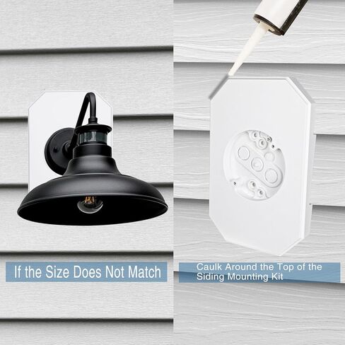 طقم تثبيت جانبي مكون من قطعتين مع صندوق كهربائي مدمج، وكتلة تثبيت جانبية من الفينيل للإضاءة الخارجية، تناسب جوانب حضن مقاس 4 بوصات ارتفاع و1/2 بوصة (أبيض - عبوتان، جوانب حضن 1/2 بوصة) in Kuwait