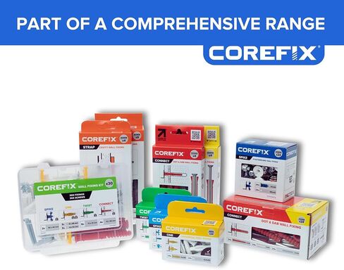 طقم تركيب التلفزيون Corefix Spike مكون من 4 قطع - مثبتات جدارية شديدة التحمل للتركيب على الحائط للتلفزيون ودعامة الحائط. سهل التركيب دون الحاجة إلى مثقاب، مناسب لجميع أنواع الحوائط الجافة in Kuwait