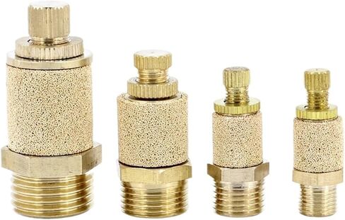 Pneumatic joint adjustable silencer solenoid valve throttle silencer bus plate filter core gas path exhaust(D) in Saudi Arabia