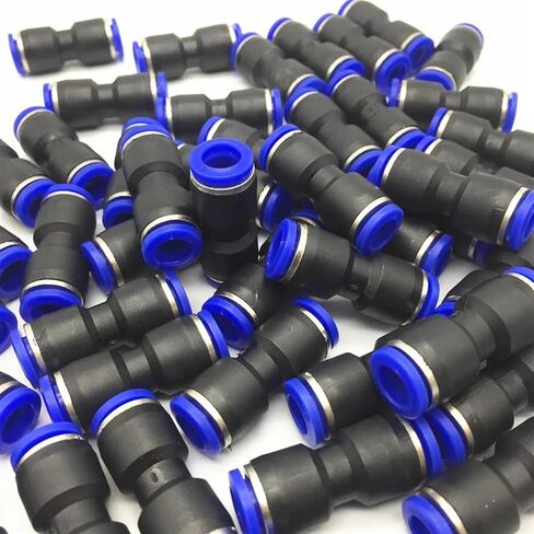 100pcs/Pack PU Pneumatic Fittings I type 2-way Straight connector for 4mm 6mm 8mm 10mm 12mm tube(4mm) in Saudi Arabia