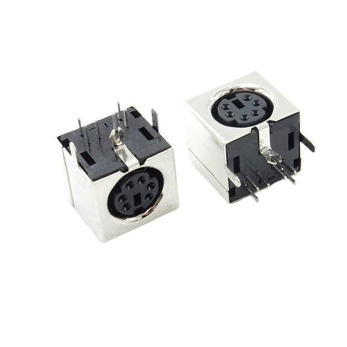 fengpeng 2/5/10Pcs Female Socket Jack Connector On PCB Black/Green/Purple 6 Pins PS/2 Square Adpater(Green,5PCS) in Saudi Arabia