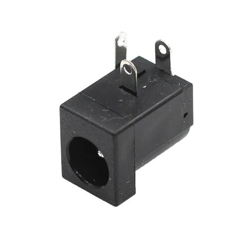 DC-005 Black PCB Mount Power Jack Socket, 5.5x2.1mm Right Angle DC Connector, 10 Pack Terminal Block with Nylon Housing in Saudi Arabia
