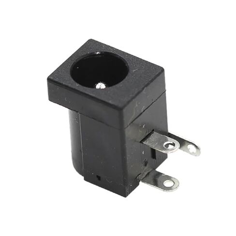 DC-005 Black PCB Mount Power Jack Socket, 5.5x2.1mm Right Angle DC Connector, 10 Pack Terminal Block with Nylon Housing in Saudi Arabia