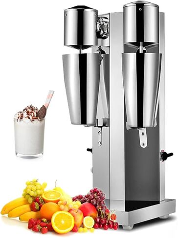 Milkshake Maker, 18000RPM Electric Juice Blender with Cup, Heavy-Duty Stainless Steel Drink Mixer Smoothie Machine for Milk Tea Shop, Home, Commercial,B-SingleHead (A DoubleHead) in Saudi Arabia