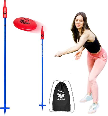 ropoda Outdoor Games -Upgraded Flying Disc Game Set with Reinforced Ground Spike(Includes 2 Extra), Portable Disc Toss Game for Lawn and Beach with Thicker Pole in Kuwait