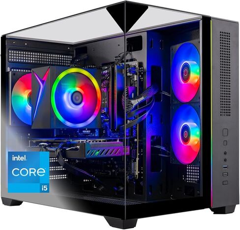 Skytech Gaming Crystal Gaming PC, Intel i5 14400F 2.5GHz, NVIDIA RTX 5050 8GB, 1TB NVMe SSD, 32GB DDR5 RAM 5200 RGB, 650W Gold PSU, Wi-Fi, Win 11, Gaming Desktop in Saudi Arabia