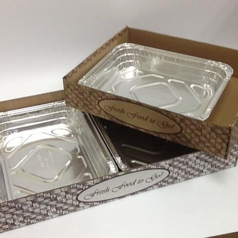 Corrugated B-Flute Carry Box White/Basketweave, 21.5" Length x 12" Width x 3.5" Depth | 50/Bundle in Saudi Arabia