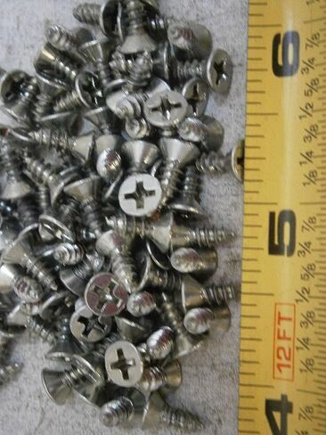 New Pack of Sheet Metal Screw #6 x 3/8 Phillips Flat Head Type A Steel Zinc Lot of 100#5009 Multi-Purpose Comprehensive Hardware Fastener Assortment Kit WnyNEH05272 in Saudi Arabia