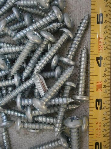 New Pack of Sheet Metal Screws #12 x 1-1/4" Long Steel Zinc Plated Lot of 74#5465 Multi-Purpose Comprehensive Hardware Fastener Assortment Kit WnyNEH04189 in Saudi Arabia
