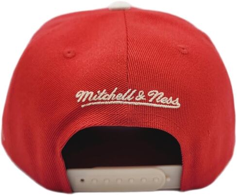 Mitchell & Ness Los Angeles Angels of Anaheim New City Connect Pro Crown Red Tan Era Snapback Hat Cap in Saudi Arabia