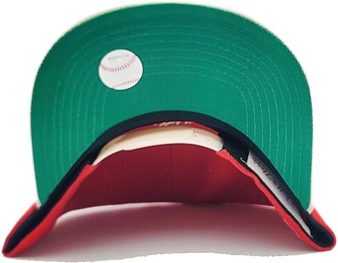 Mitchell & Ness Los Angeles Angels of Anaheim New City Connect Pro Crown Red Tan Era Snapback Hat Cap in Saudi Arabia