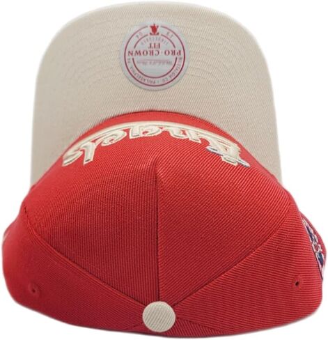Mitchell & Ness Los Angeles Angels of Anaheim New City Connect Pro Crown Red Tan Era Snapback Hat Cap in Saudi Arabia