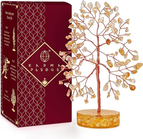 KARMAPLEDGE 7 Chakra Tree of Life for Manifestation Unique Birthday Gifts for Women, Men, Friends, Handmade Home Office Decor Healing Crystal Tree for Money, Reiki, Good Luck, for Her, Mom & Dad in Kuwait