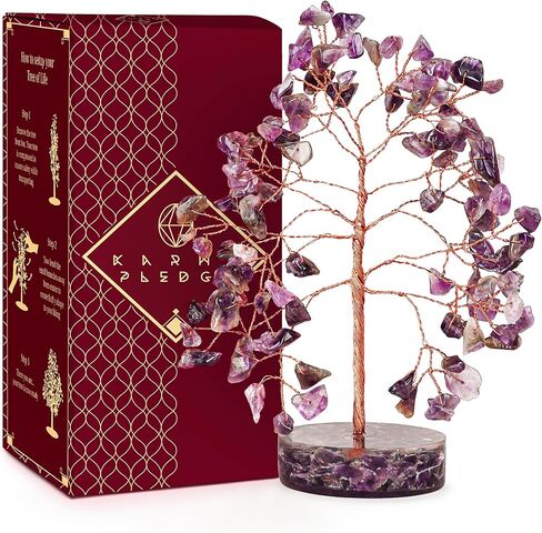 KARMAPLEDGE 7 Chakra Tree of Life for Manifestation Unique Birthday Gifts for Women, Men, Friends, Handmade Home Office Decor Healing Crystal Tree for Money, Reiki, Good Luck, for Her, Mom & Dad in Kuwait