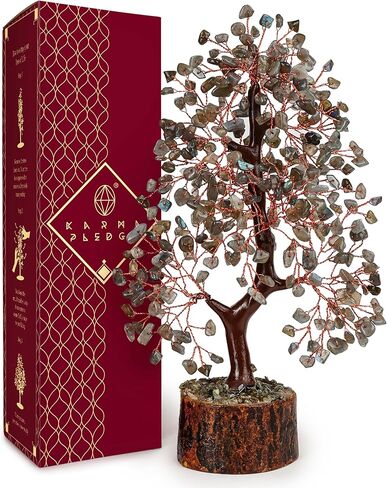 KARMAPLEDGE 7 Chakra Tree of Life for Manifestation Unique Birthday Gifts for Women, Men, Friends, Handmade Home Office Decor Healing Crystal Tree for Money, Reiki, Good Luck, for Her, Mom & Dad in Kuwait