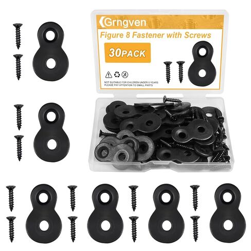 30Pcs Figure 8 Fastener with 60 Screws,12 Gauge Steel Heavy Duty Table Top Fasteners,Figure 8 Fasteners for Table Tops Connector Bracket (Silvery) in Kuwait