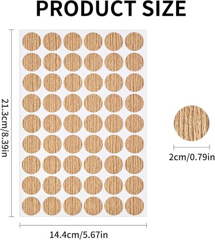 Screw Hole Covers Stickers, 21 mm Adhesive PVC Screw Cover Caps, 12 Basic Colors Wood Stickers for Furniture Desk Wall Cabinets Wardrobes 648 PCS in Saudi Arabia