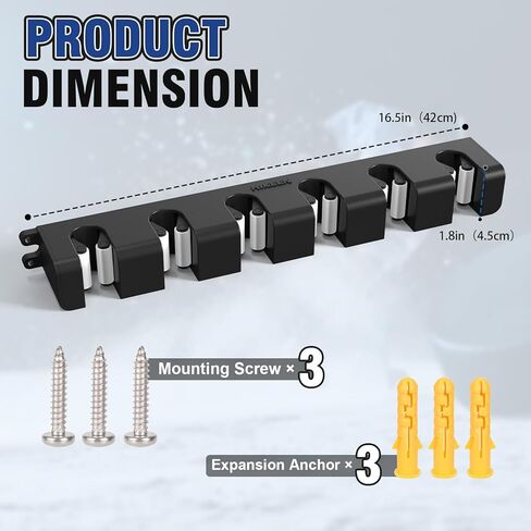 حامل عصا الهوكي على الحائط من هايكين، حامل عرض عصا هوكي الجليد معزز الثبات، منظم عصا الهوكي موفر للمساحة يحمل ما يصل إلى 6 أعواد لأي جدار مكتب منزلي in Kuwait