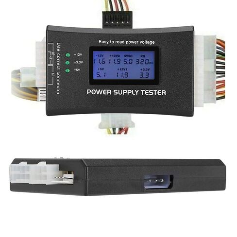 جهاز اختبار إمداد الطاقة للكمبيوتر الشخصي، جهاز اختبار الترانزستور بشاشة الكريستال السائل LCD، مكثف ترانزستور التنبيه تلقائيًا، لواجهات 20Pin 24Pin P4 P6 P8 PCI E in Kuwait