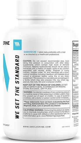 سولفيرين متعدد الفيتامينات للرجال والنساء - فيتامينات يومية عالية الفعالية مع مركب ب والمعادن المخلبية ومضادات الأكسدة، يدعم الطاقة والجهاز الدوري والتمثيل الغذائي والمناعة ونمط الحياة النشط in Kuwait