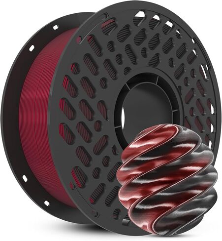 Silk Rainbow PLA Filament 1.75mm, Multicolor Gradient, +/- 0.02mm, Compatible with Bambu Lab P1S/A1/X1 & Most FDM Printers, 200g Spool - Red Green Blue in Saudi Arabia