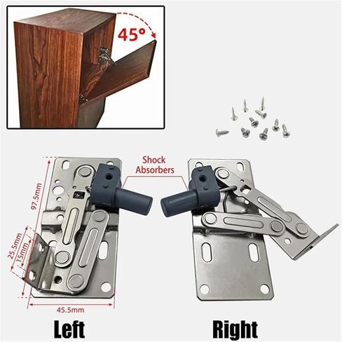 2 Pack Tip-Out Tray Hinges for Sink-Front Drawerm 1Pcs in Saudi Arabia