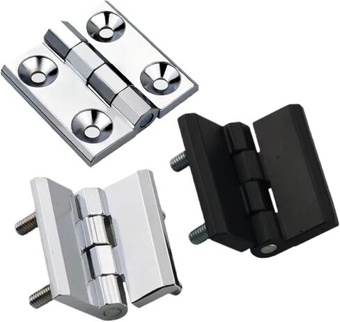 Zinc Alloy Thickened Hinges Machinery and Equipment Industrial Electrical Cabinet Hardware 1Pcs(Chrome Flash Stud-1A) in Saudi Arabia