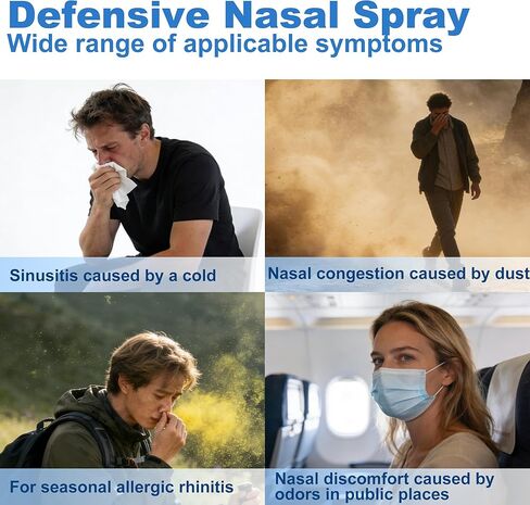 Nasal Spray with Naphazoline HCL Decongestant, Strength 12 Hour Over-The-Counter Medication Nose Spray for Sinus Relief, Nasal Decongestants for Adults & Sinus Congestion - 1 fl oz in Saudi Arabia
