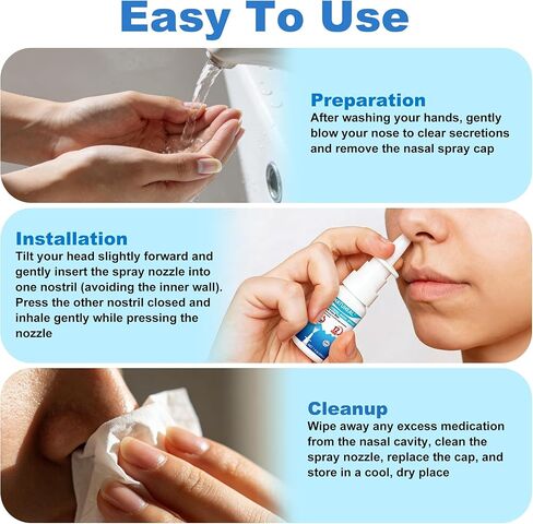 Nasal Spray with Naphazoline HCL Decongestant, Strength 12 Hour Over-The-Counter Medication Nose Spray for Sinus Relief, Nasal Decongestants for Adults & Sinus Congestion - 1 fl oz in Saudi Arabia