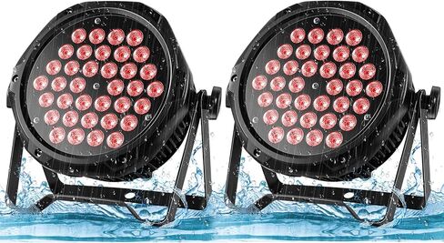 أضواء المسرح LED IP67 أضواء الاسمية المقاومة للماء، 36LED 180W RGB عالية الطاقة HOLDLAMP مصابيح خارجية للأحداث مع صوت التحكم DMX المنشط للحفلة والكنيسة DJ وحفلات الزفاف الحية in Kuwait