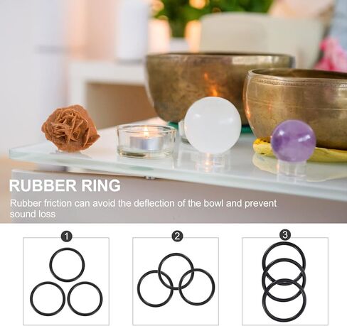 Large Rubber Ring for Singing Bowls 3Pcs Crystal Sound Bowl Cushion Pads for Meditation and Spiritual Music Instruments in Saudi Arabia