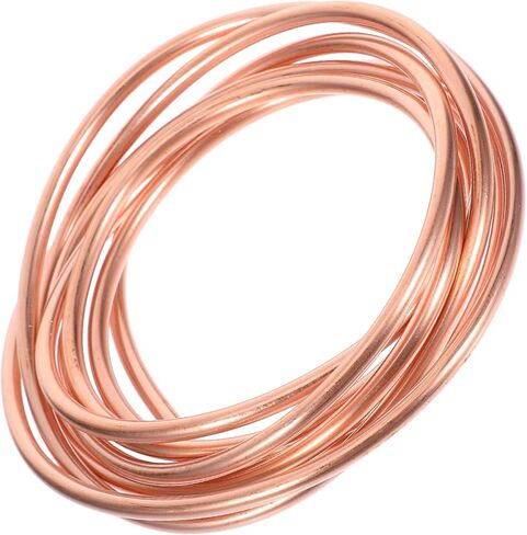 Healifty Soft Copper Tube 4mm X 0.5mm Wall Thickness 2m Length Refrigeration Tubing Coil for Ac and Refrigerator Replacement, Seamless Copper Refrigeration Tube in Saudi Arabia