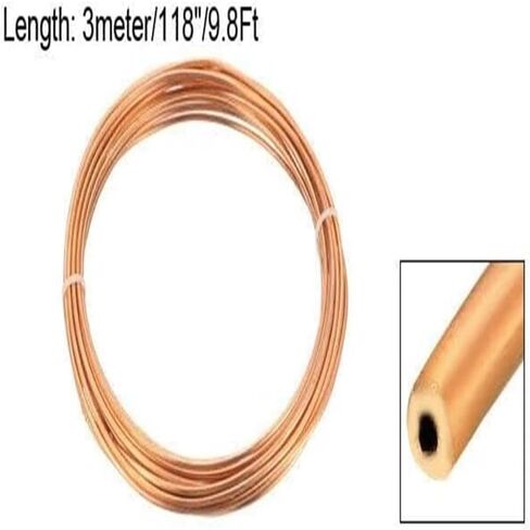 9.8ft Refri for GEration Tubing 1.6mm OD 0.6mm ID Length Copper Tubing Coil in Saudi Arabia