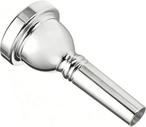 Tenor Trombone Mouthpiece 6 1/2AL Silver Plated with Cleaning Cloth & Mouthpiece Brush - Brass Base for All Level Players in Saudi Arabia