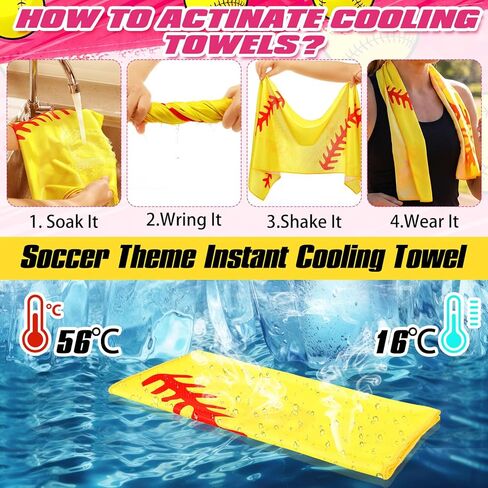 24 قطعة من هدايا فريق الكرة اللينة، تتضمن 12 منشفة تبريد مقاس 40 بوصة × 12 بوصة، و12 مروحة محمولة ومروحة محمولة للحصول على مكافآت تذكارية وحشو هدايا رياضية للحفلات in Kuwait