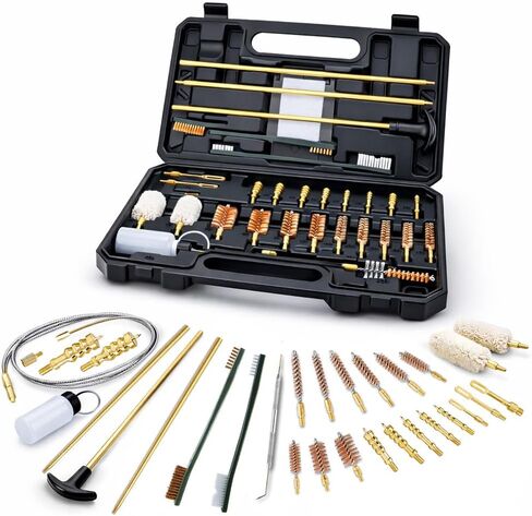 Gun Cleaning Kit Universal Supplies for Rifle Pistol Shotgun with Portable Carrying Case for 12Ga 20Ga .22 5.56mm .223 Chamber .243/6MM .270/284 .30/308 357/38 9MM .40 .45 in Saudi Arabia