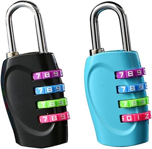 2 Pcs 4 Digit Padlocks Resettable Combo Locks Weatherproof Combination Padlocks for Gym School Locker Outdoor in Kuwait