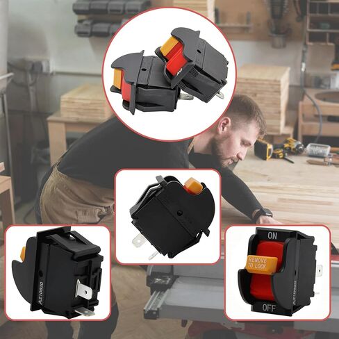 2Pcs SW7B Aftermarket On-Off Table Saw Switch for Ryobi, Delta 489105-00, 1343758 Toggle Switch in Saudi Arabia