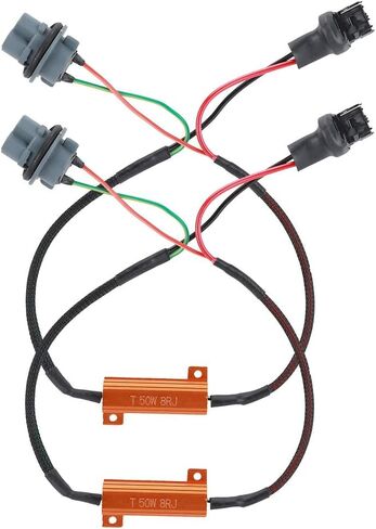 B08Y8Tdqdy، مقاومات الحمل LED بدوره - 7440 T20 50W8RJ سلك مقاوم واحد مثبت فلاش فرط لأضواء الانعطاف LED in Saudi Arabia