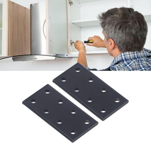 POCREATION Aluminum Alloy Rectangle Mending Plates, 8-Hole Flat Joint Board, 2-Piece, for Furniture Construction in Saudi Arabia