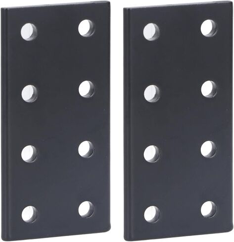 POCREATION Aluminum Alloy Rectangle Mending Plates, 8-Hole Flat Joint Board, 2-Piece, for Furniture Construction in Saudi Arabia