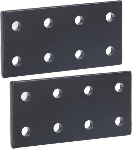 POCREATION Aluminum Alloy Rectangle Mending Plates, 8-Hole Flat Joint Board, 2-Piece, for Furniture Construction in Saudi Arabia