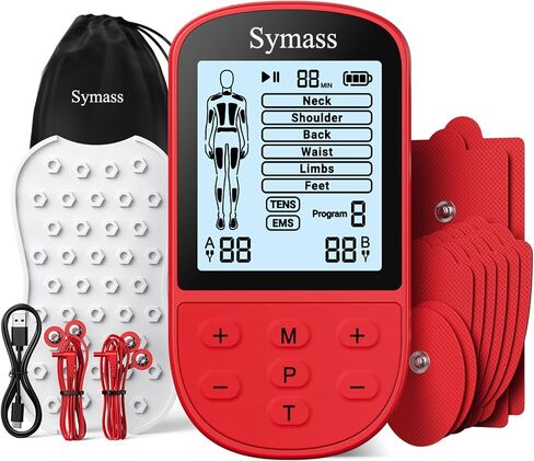 TENS Unit Muscle Stimulator, EMS Massager Machine, Dual Channel Electronic Pulse Physical Therapy Machine for Back Pain Relief, Shoulder Recovery, Muscle Relaxation, 24 Modes,10 TENS Unit Pads in Saudi Arabia