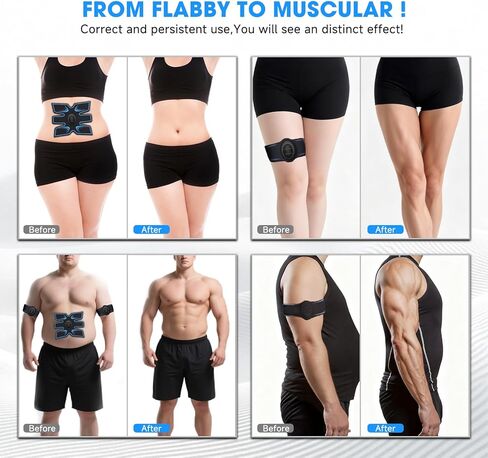 محفز تكتيكي x abs للبطن، محفز العضلات الإلكتروني لوحدة TENS لنمو العضلات، محفز Vital Flex Core Ab محفز عسكري للبطن/الذراع/الساق، جهاز رياضي منزلي للنساء والرجال in Kuwait