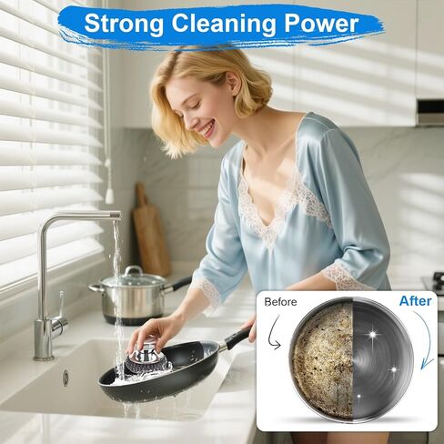 7 قطع وسادات تنظيف من الصوف الفولاذي، مجموعة تنظيف من الفولاذ المقاوم للصدأ مع مقبض قطعة واحدة، أجهزة تنظيف معدنية لتنظيف المطبخ والمنزل، والأطباق، والمواقد، والشواية، وحوض الغسيل، والأواني in Kuwait