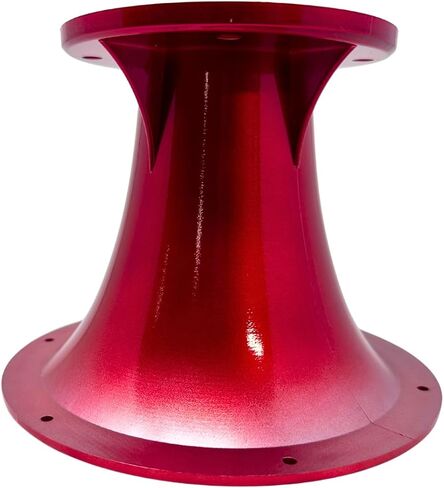 Bass Rockers 2" Throat 5.65" Exit Colorful Horn Wave Guide UV Resistant Chrome Finish for Bolt on Compression Driver 5.3" Height (Red) 4 Pack in Saudi Arabia