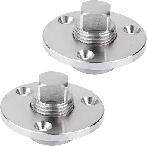 Brass Boat Drain Plug Kit - 1/2" Threaded Transom Plug for Marine Boat Garboard Transom Scuttle - 2 Pack in Saudi Arabia