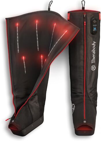 Therabody JetBoots PRO Plus - أحذية ضغط لاسلكية مع الاهتزاز والعلاج الضوئي - استعادة العضلات، كم ضغط هوائي للساق للتعافي بشكل أسرع، وتخفيف آلام العضلات والمفاصل (عادي) in Kuwait